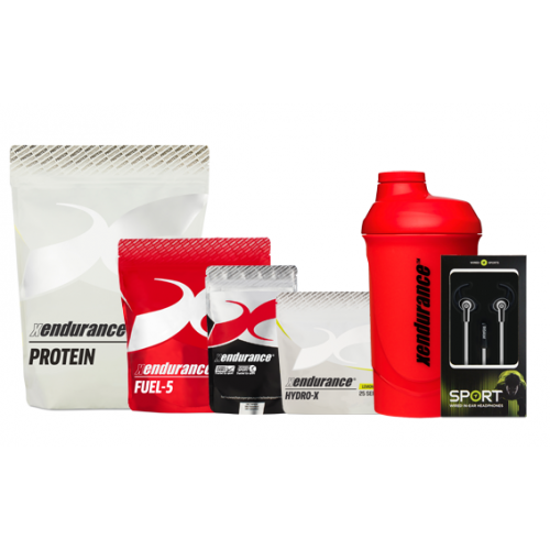Xendurance Train Bundle - Lactic acid buffer, Vanilla Protein, Fuel-5, Hydro, Shaker 1
