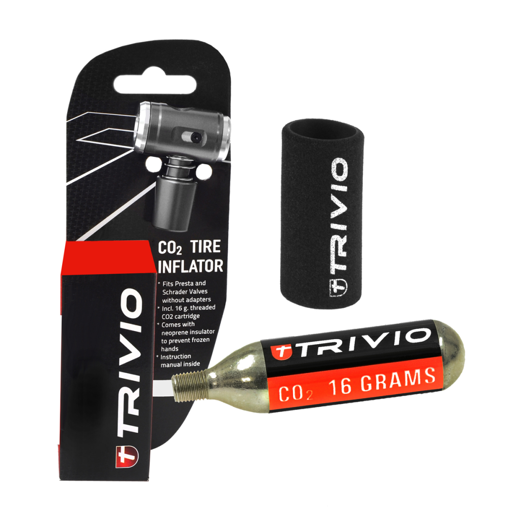 Trivio CO2 Adapter Pro + Patroon 16 gram + Neoprene Huls 1