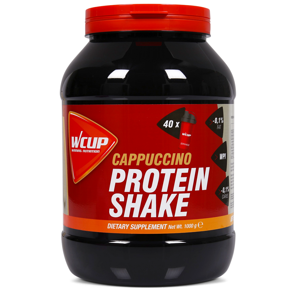 Aanbieding WCUP Protein Shake - Cappuccino - 1 kg (THT 30-6-2019) 1