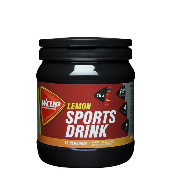 Aanbieding WCUP Sports Drink - Lemon - 480 gram (THT 30-6-2018) 1