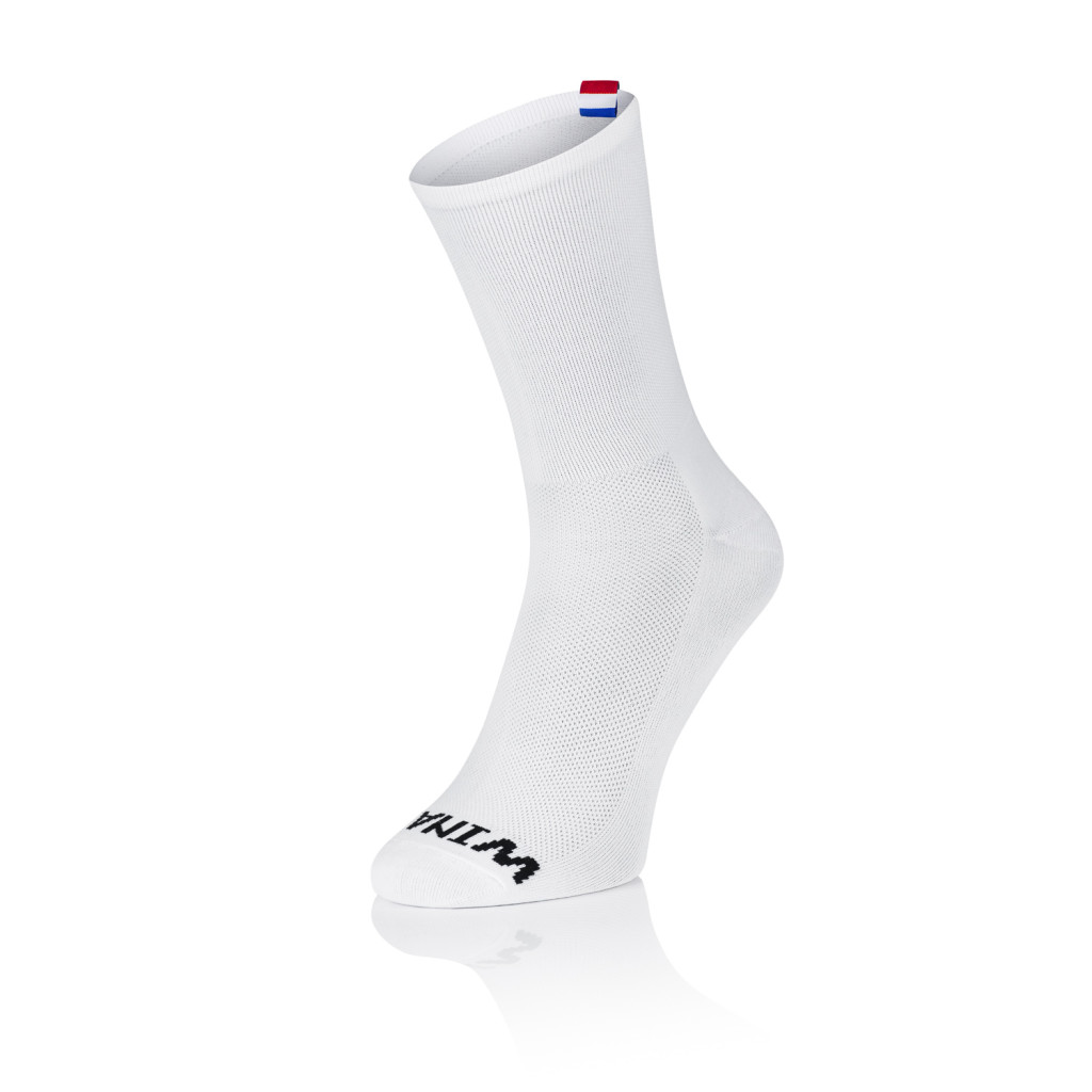 Winaar Full White Fietssokken - Nederlands label 1