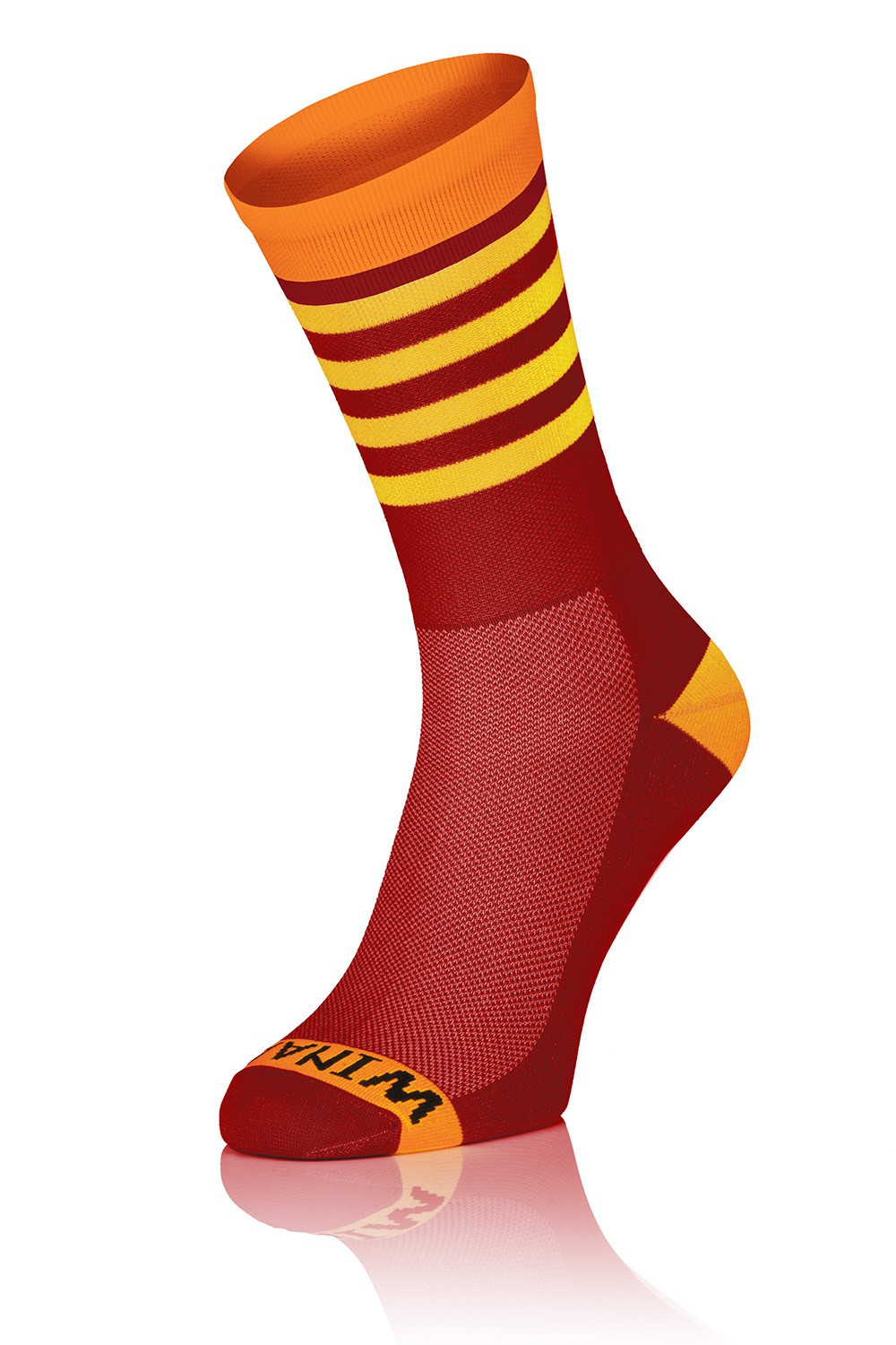 Winaar BO stripes - Rood/Oranje Met Gele Strepen 1