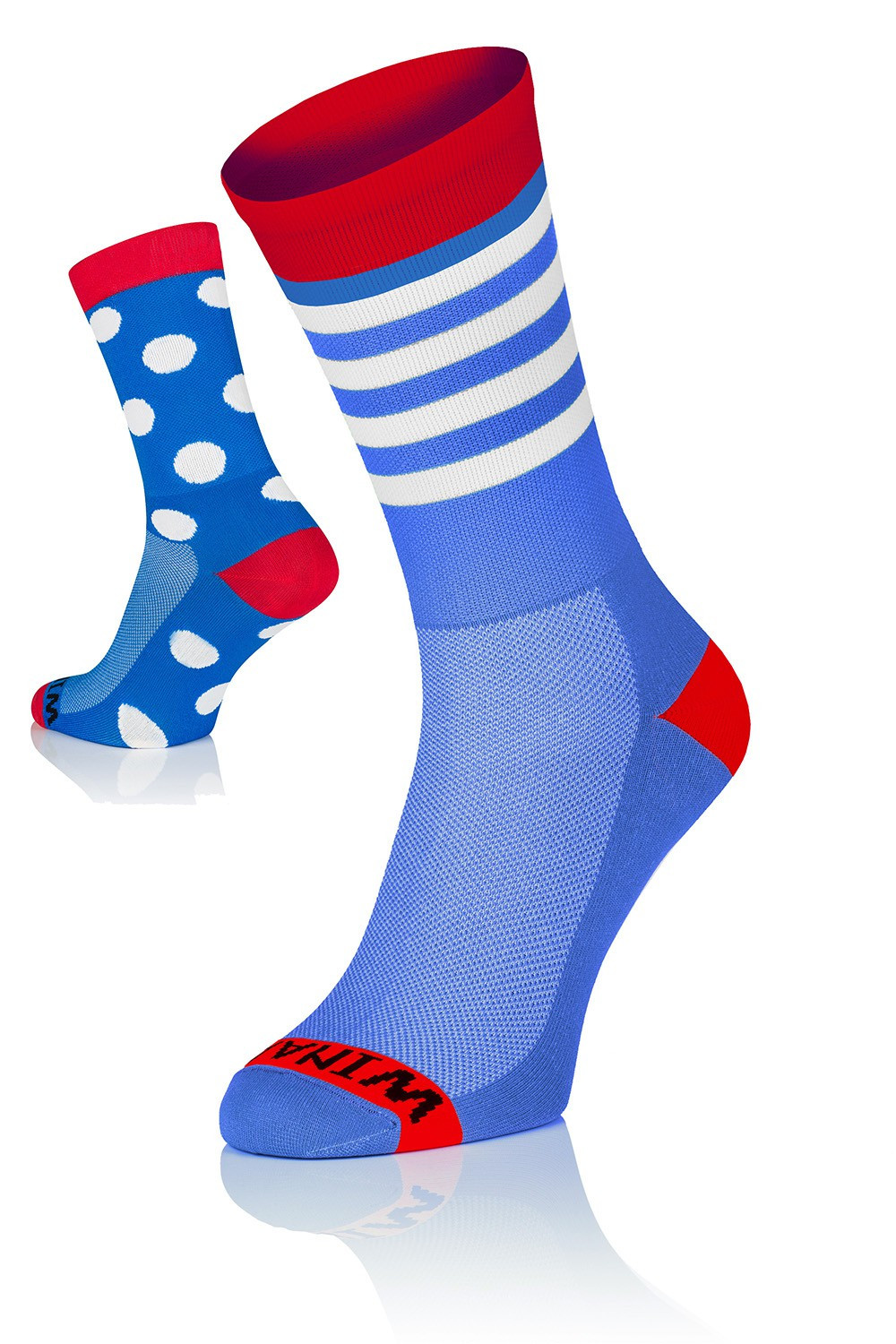 Winaar BRW mix - Blauw/Rood Met Witte Stippen &amp; Strepen 1
