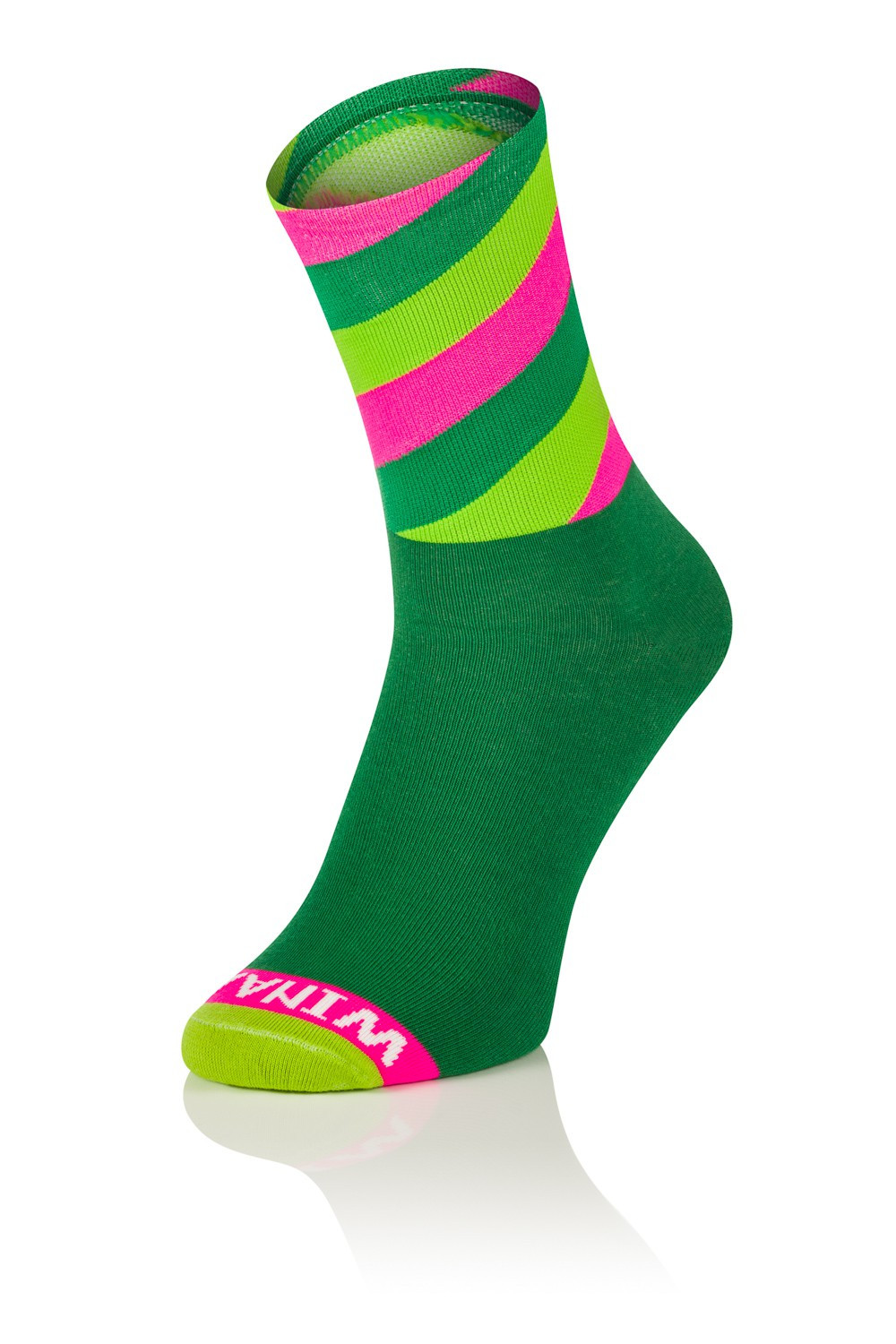 Winaar CX K-Power Fietssokken - Groen/Roze 1