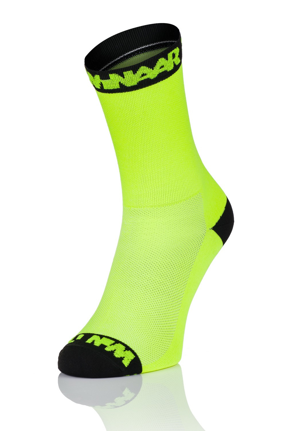Winaar Fluo2 Fietssokken - Geel/Fluo Zwart Accent 1